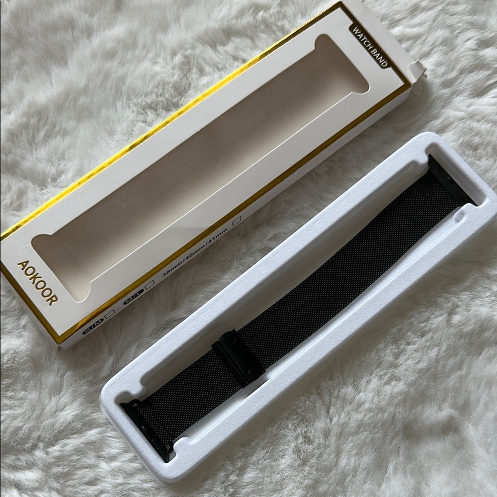 Black Mesh Watch Band